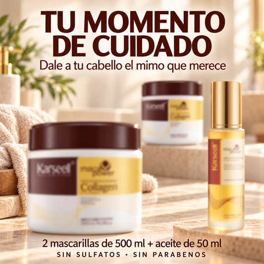 Pack 2 Mascarillas de Colágeno 500 ml + 1 Sérum de Aceite de Argán 50 ml