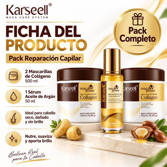 Pack 2 Mascarillas de Colágeno 500 ml + Aceite de Argán 50 ml