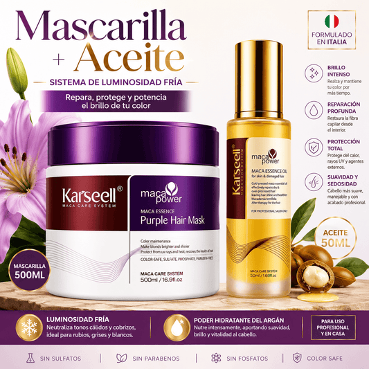 Violette Tönungs-Haarmaske 500ml + Arganöl 50ml