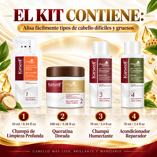 Kit de Alisado Profesional con Queratina – Hasta 12 Semanas