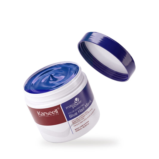 Mascarilla Capilar Pigmentante Azul 500 ml Karseell abierta