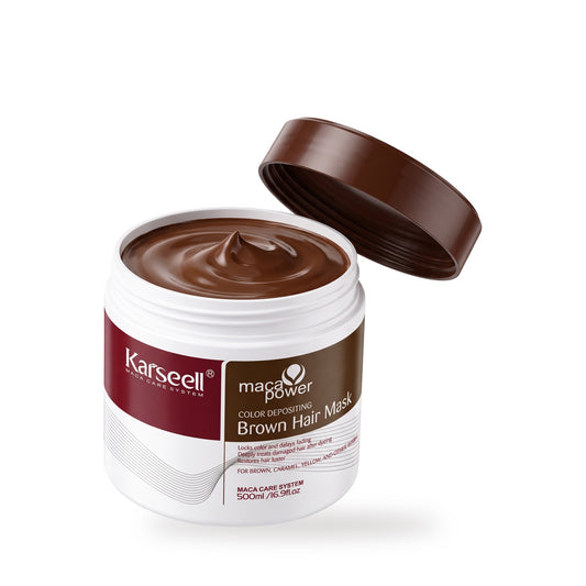 Mascarilla Capilar Pigmentante Marrón 500 ml Karseell abierta