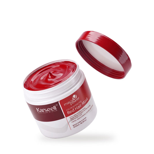 Mascarilla Capilar Pigmentante Roja 500 ml Karseell abierta
