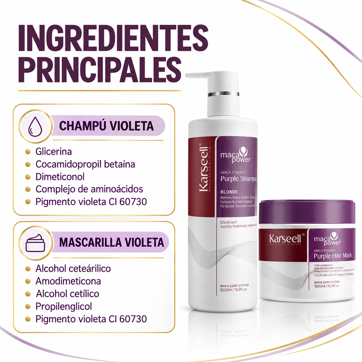 Pack Mascarilla Violeta 500 ml + Champú Violeta 500 ml