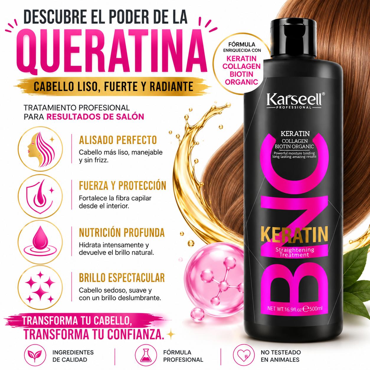 Queratina Alisadora BNC Sin Formol 500ml