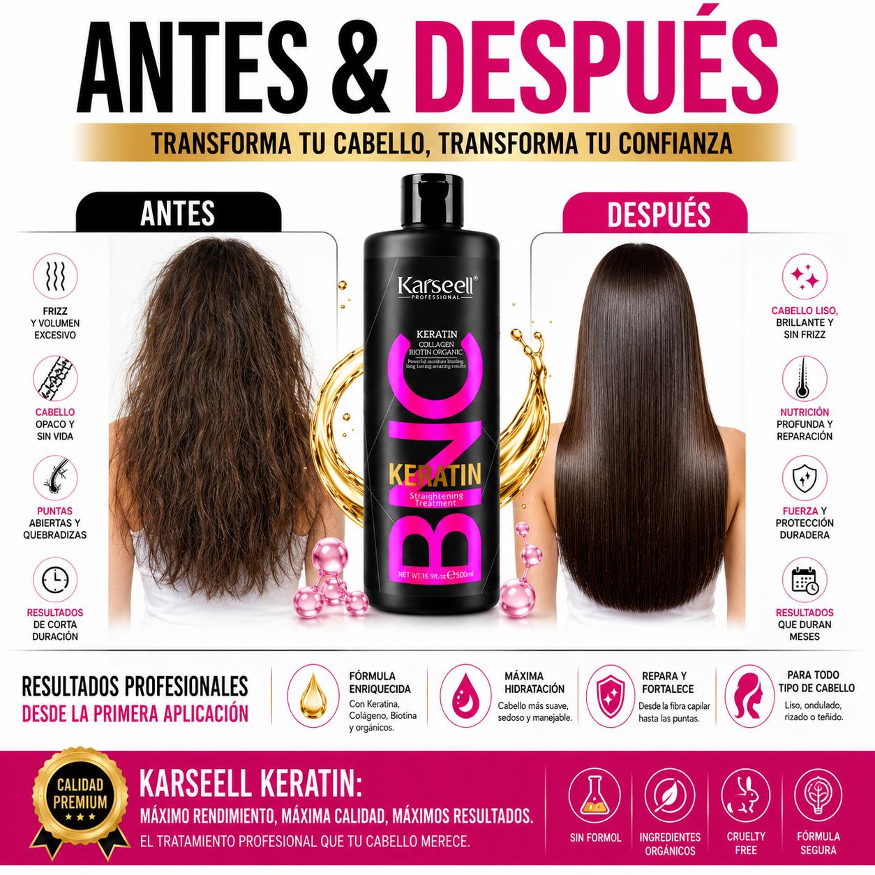 Queratina Alisadora BNC Sin Formol 500ml