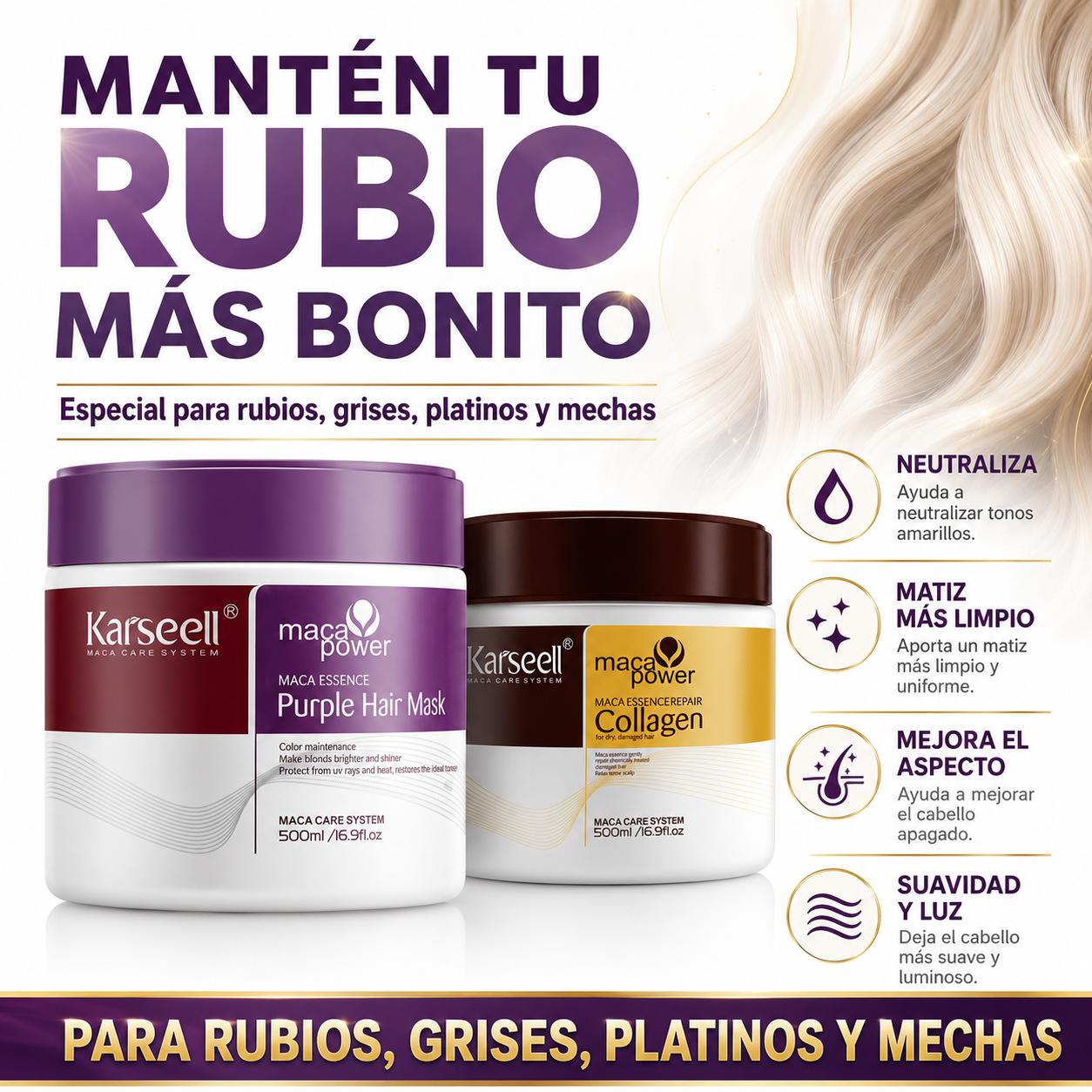 Collagen hair mask + violet toning mask [500ml]