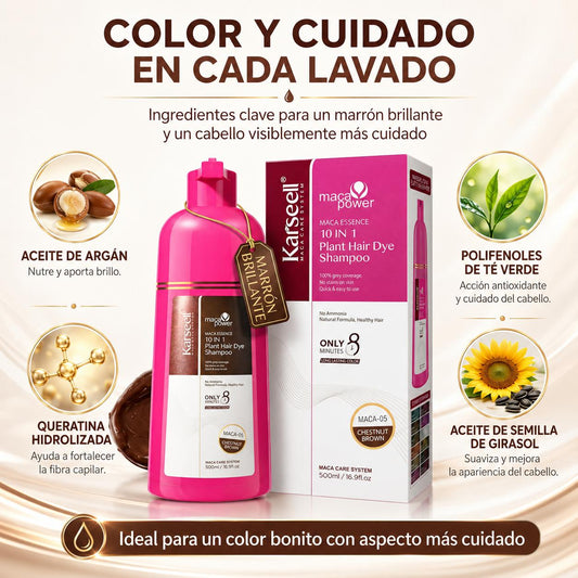 Champú Tinte Castaño Natural Chestnut Brown 500ml