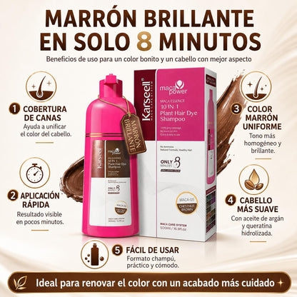Champú Tinte Castaño Natural Chestnut Brown 500ml