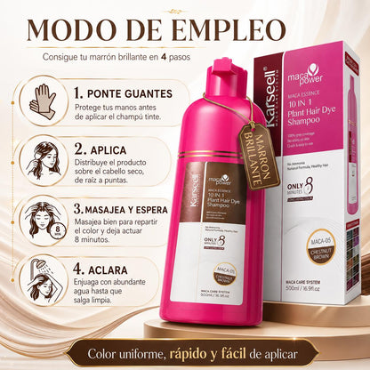 Champú Tinte Castaño Natural Chestnut Brown 500ml
