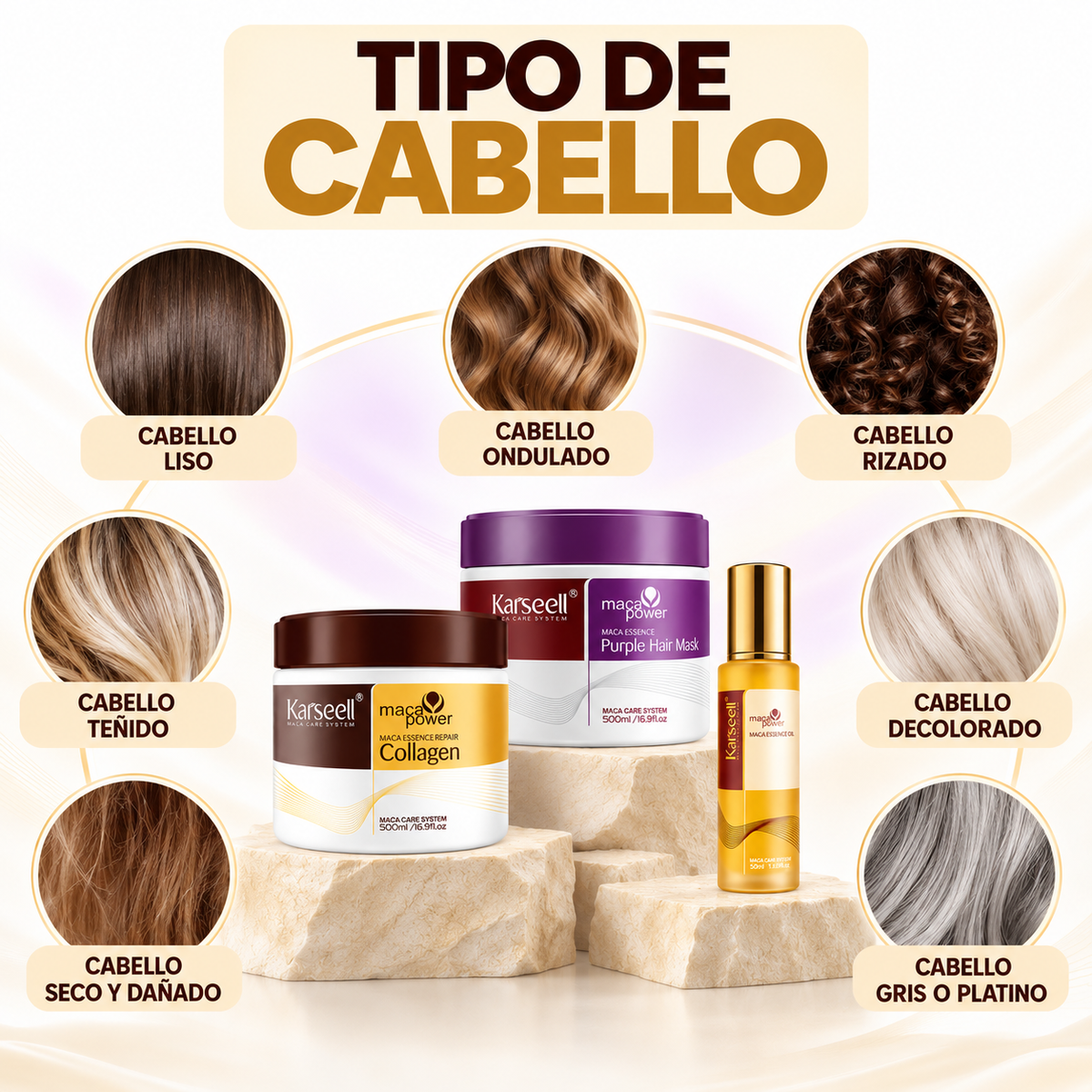 Pack Mascarilla Colágeno 500ml + Mascarilla Violeta 500ml + Sérum de Aceite de Argán 50ml