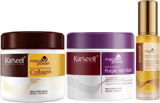 Pack Mascarilla Colágeno 500ml + Mascarilla Violeta 500ml + Sérum de Aceite de Argán 50ml