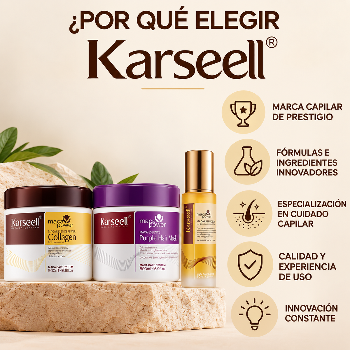 Pack Mascarilla Colágeno 500ml + Mascarilla Violeta 500ml + Sérum de Aceite de Argán 50ml