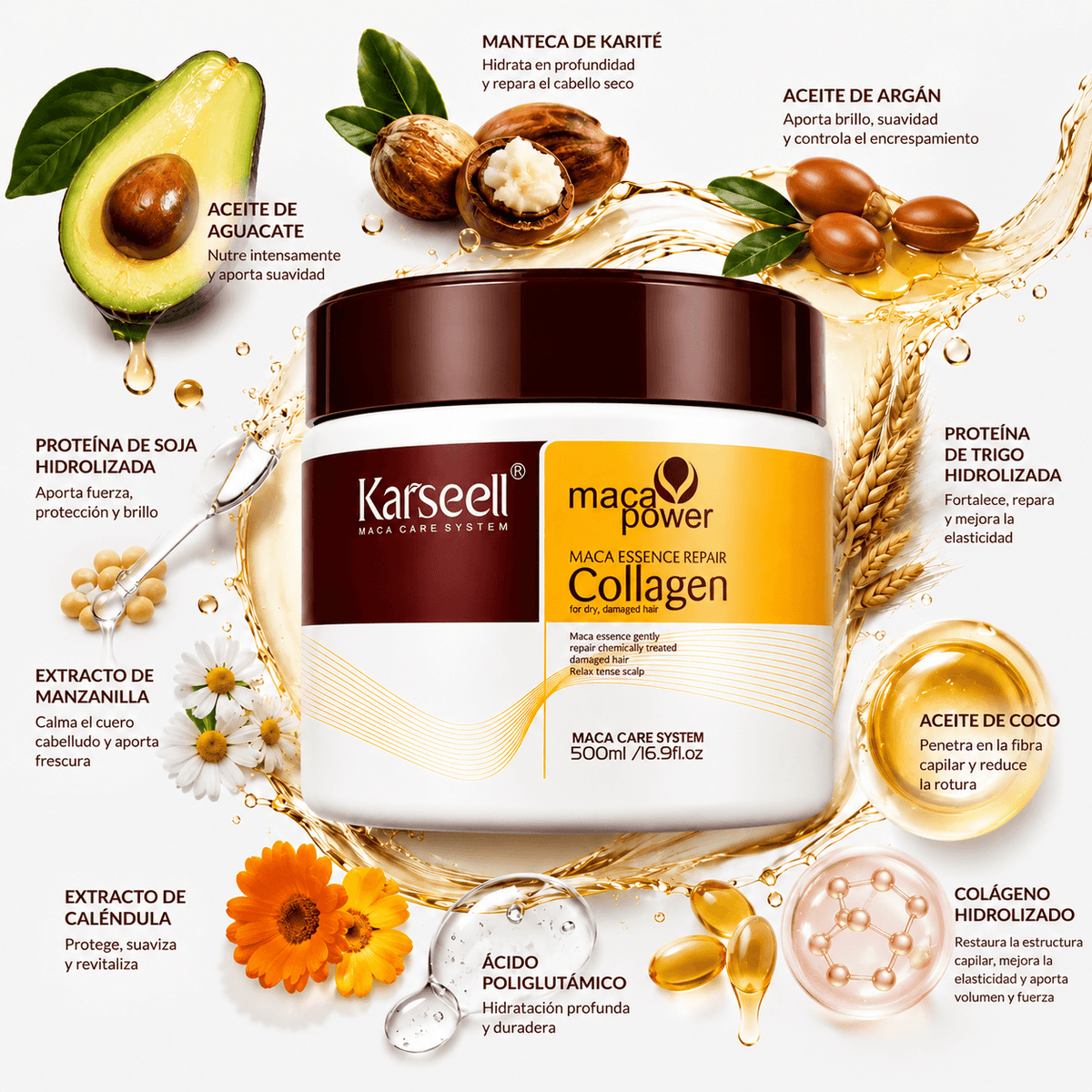Pack 2 Mascarillas Colágeno 500ml - Karseell