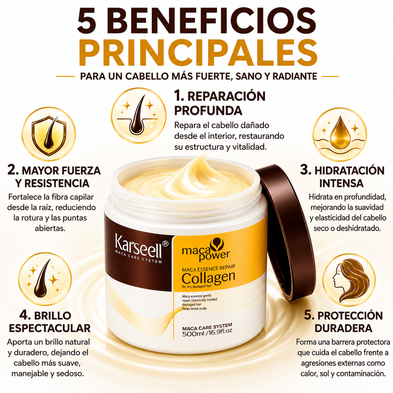 2-pack professional collagen hair mask