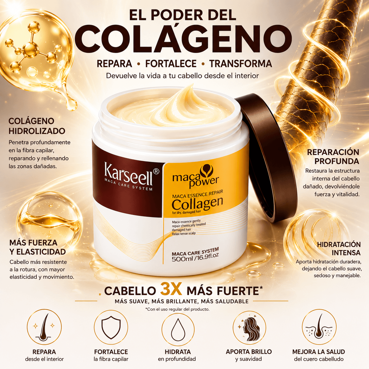2-pack professional collagen hair mask