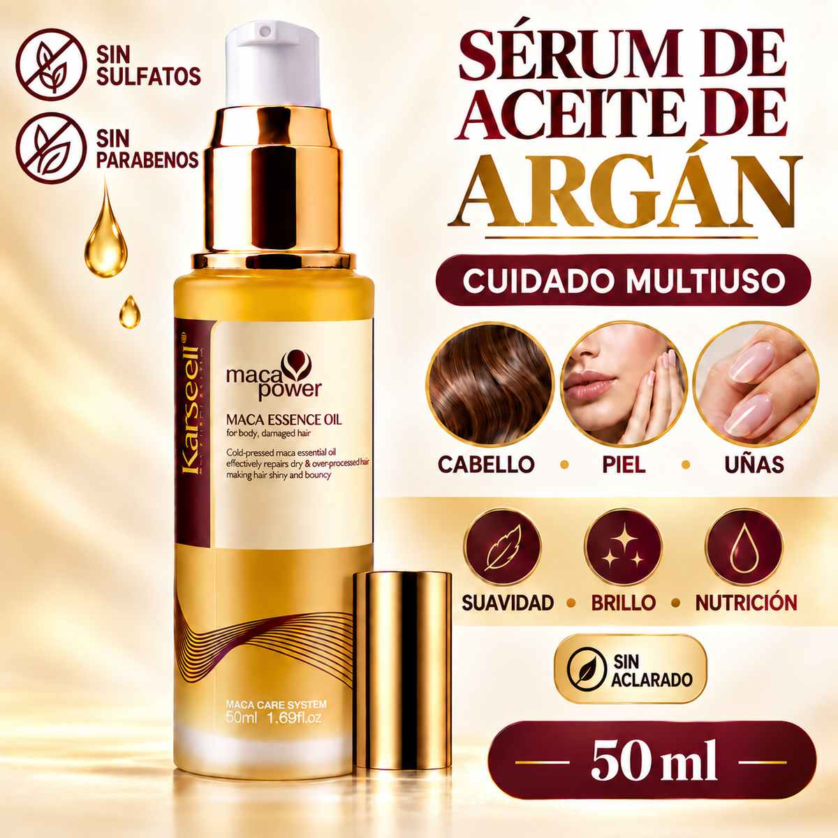 Sérum Capilar de Aceite de Argán 50 ml
