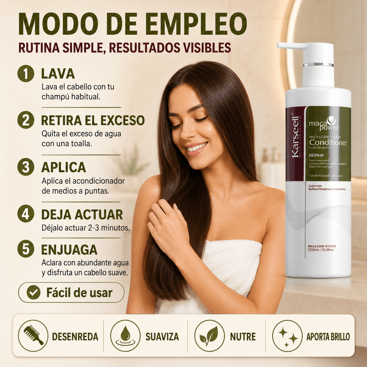 Acondicionador reparador maca care