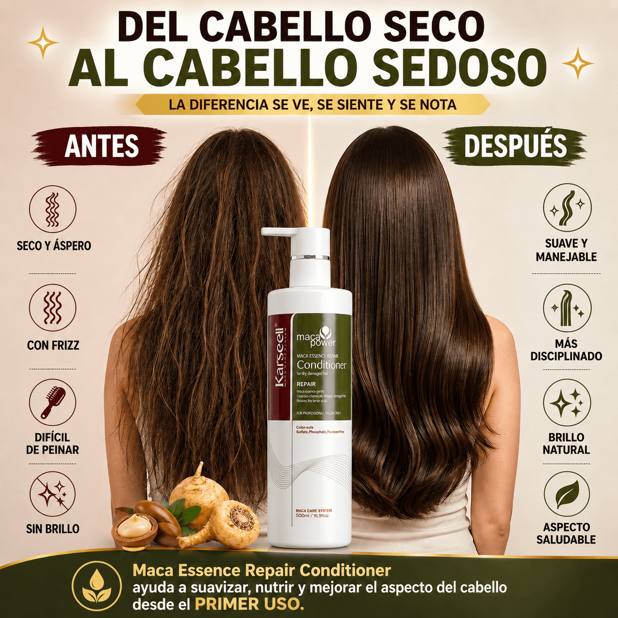 Acondicionador reparador maca care