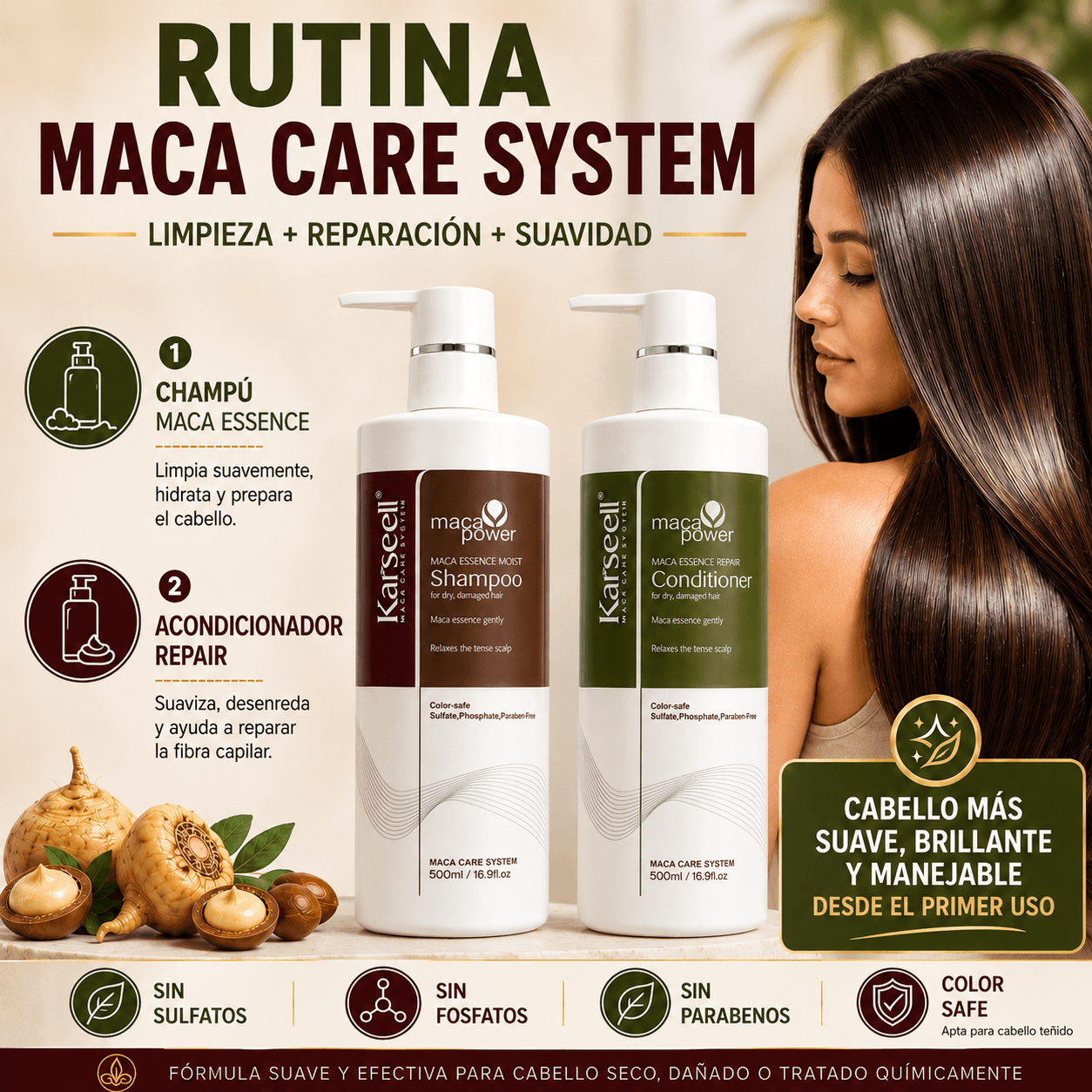 Acondicionador reparador maca care