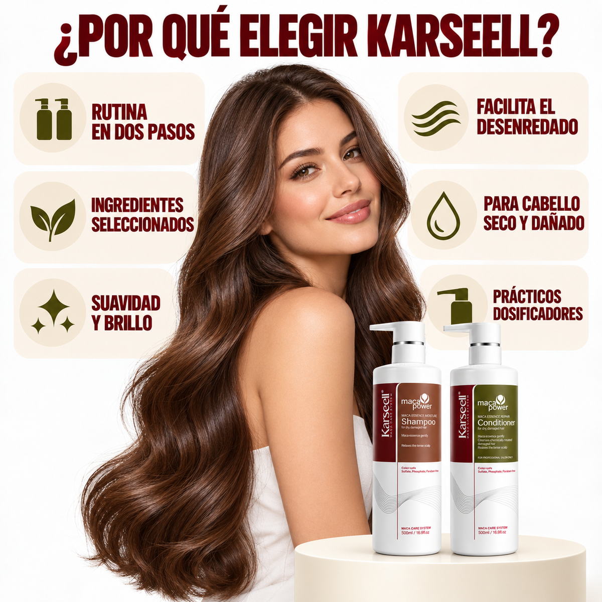 Pack Champú Maca 500 ml + Acondicionador Maca 500 ml
