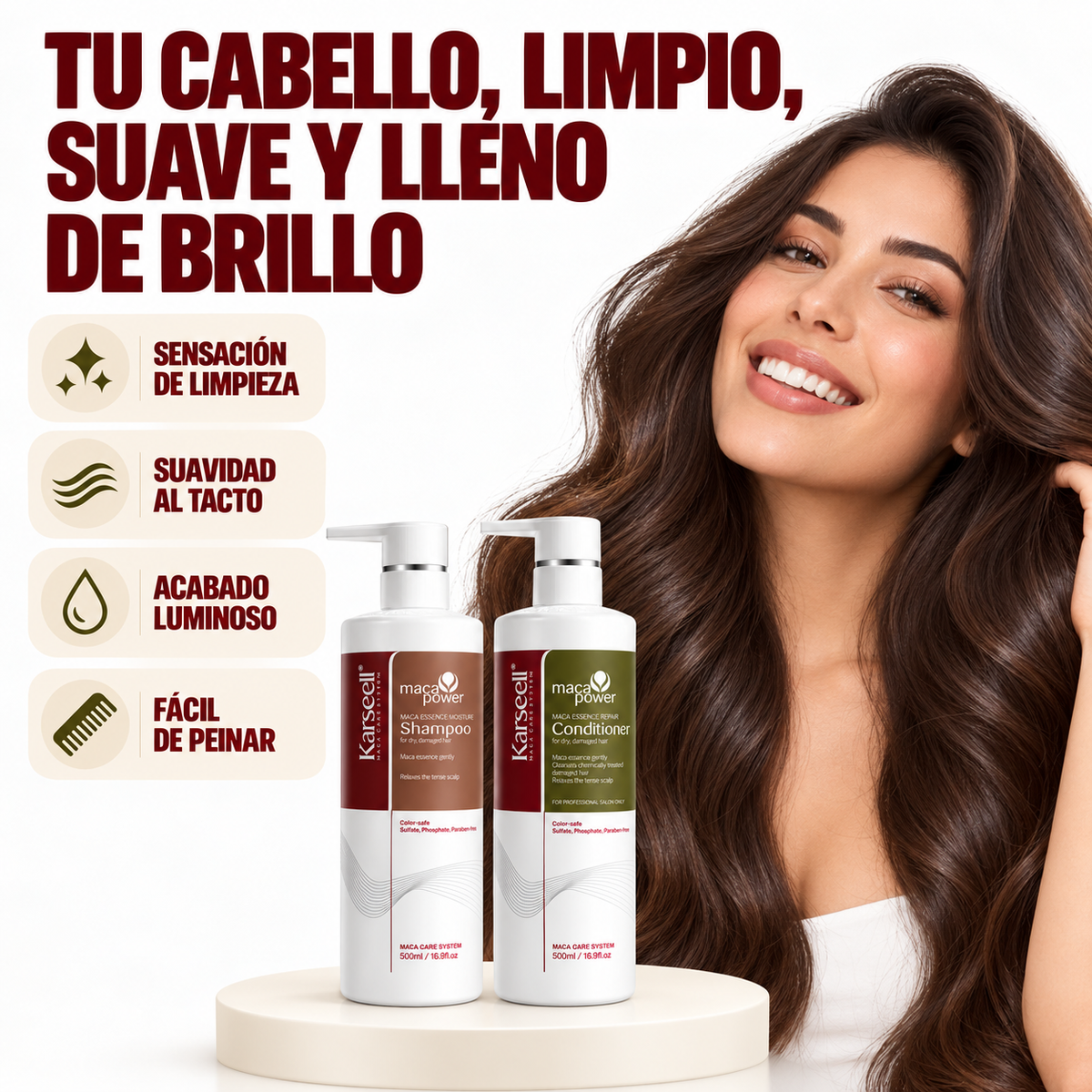 Pack Champú Maca 500 ml + Acondicionador Maca 500 ml