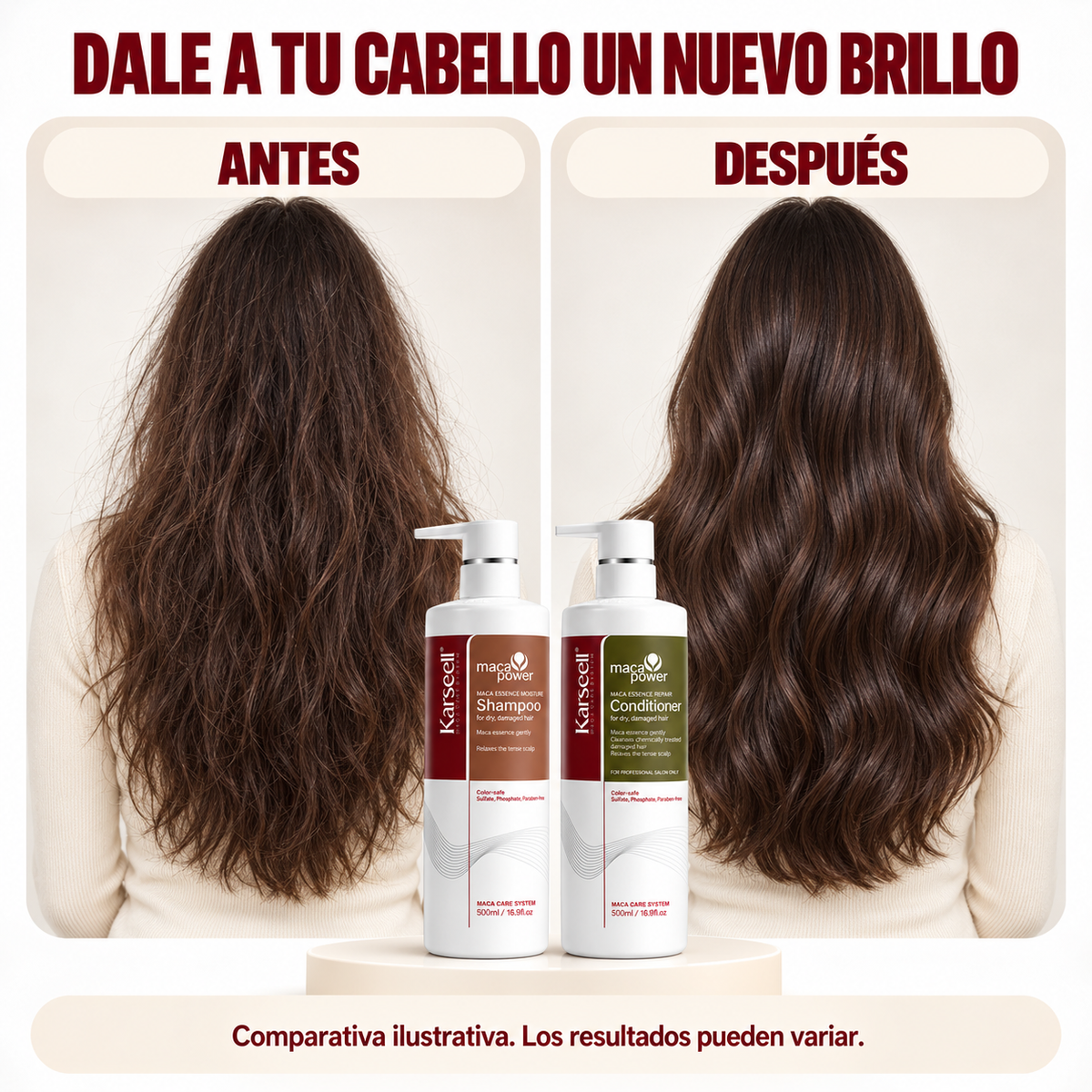 Pack Champú Maca 500 ml + Acondicionador Maca 500 ml