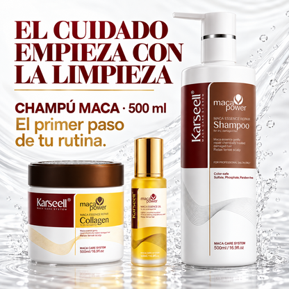 Confezione riparazione capelli: maschera al collagene 500ml + shampoo 500ml