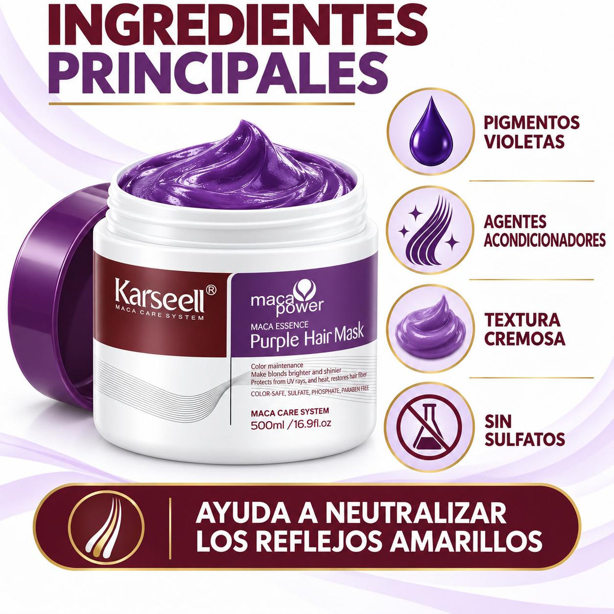 Toning Purple Hair Mask 500ml + Argan Oil 50ml