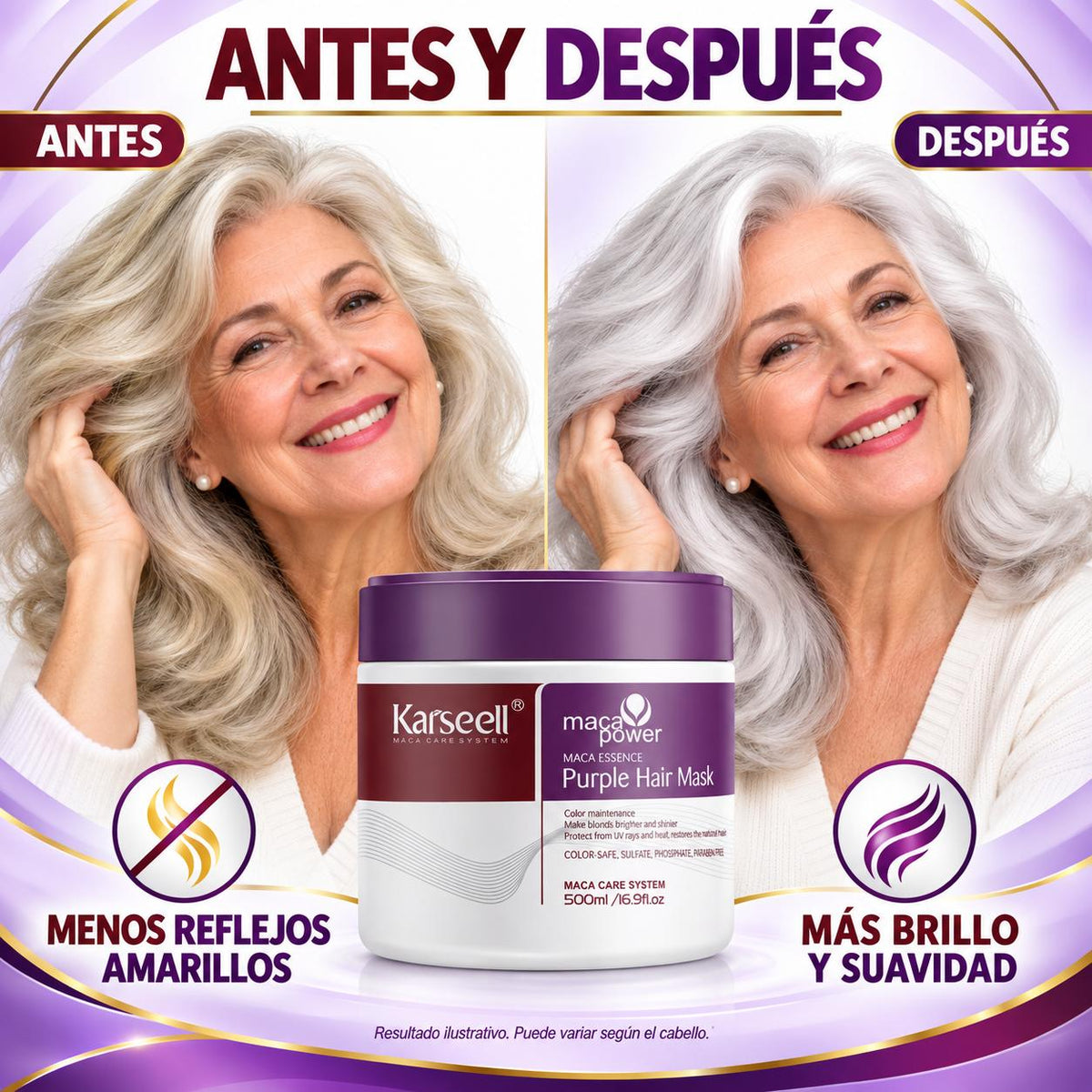 Toning Purple Hair Mask 500ml + Argan Oil 50ml