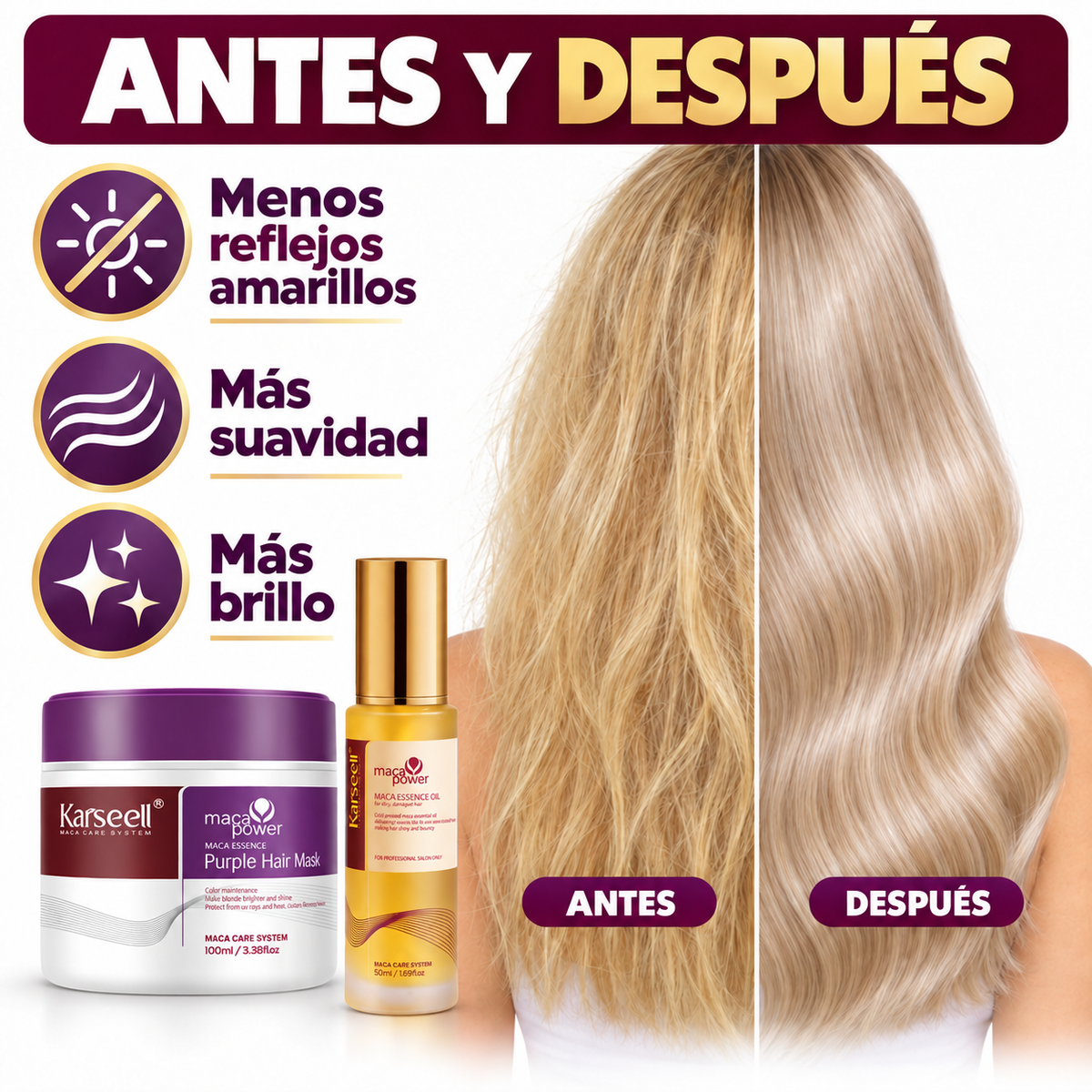 Pack Mascarilla Violeta 100 ml + Sérum de Aceite de Argán 50 ml
