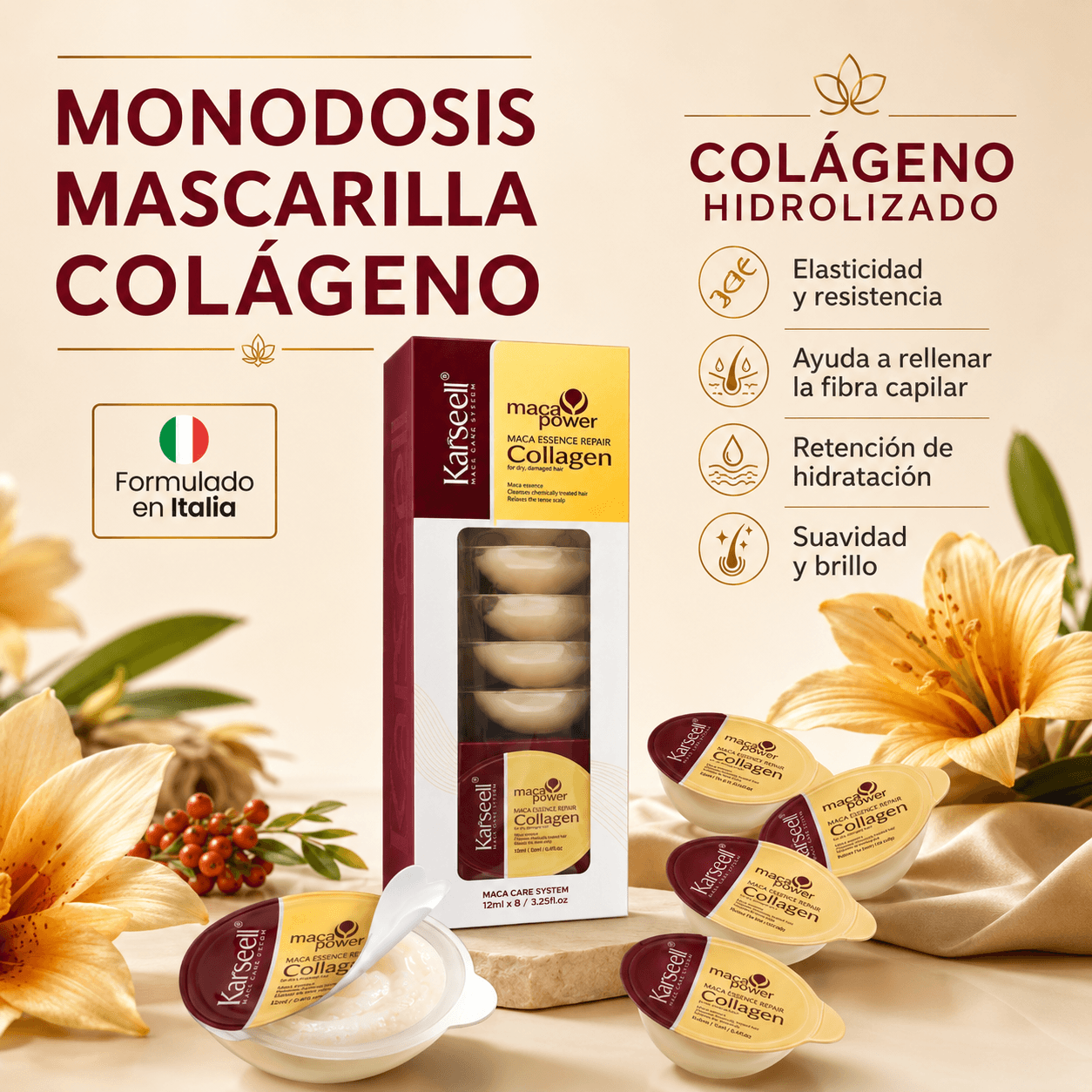 Mascarilla Capilar de Colágeno [Monodosis 12ml]