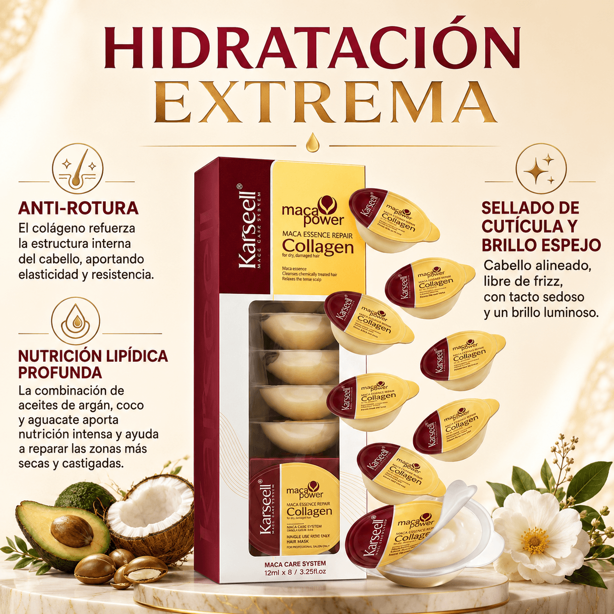Mascarilla Capilar de Colágeno [Monodosis 12ml]