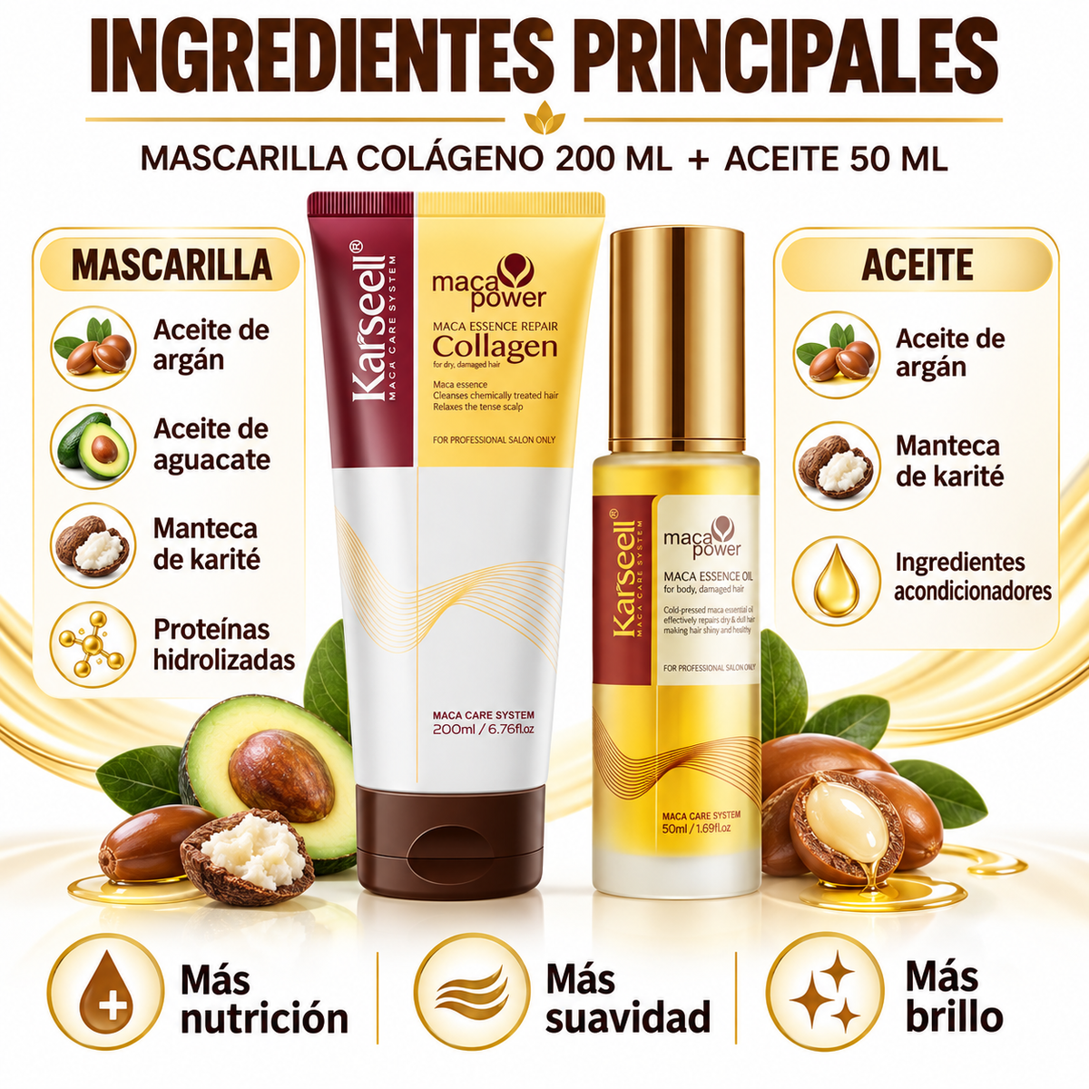 Pack Mascarilla Colágeno 200 ml + Sérum de Aceite de Argán 50 ml