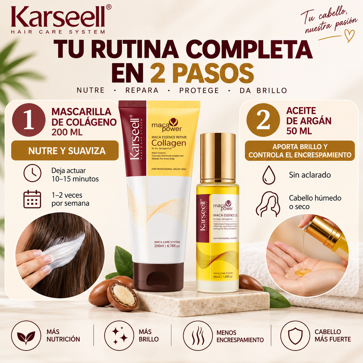 Pack Mascarilla Colágeno 200 ml + Sérum de Aceite de Argán 50 ml