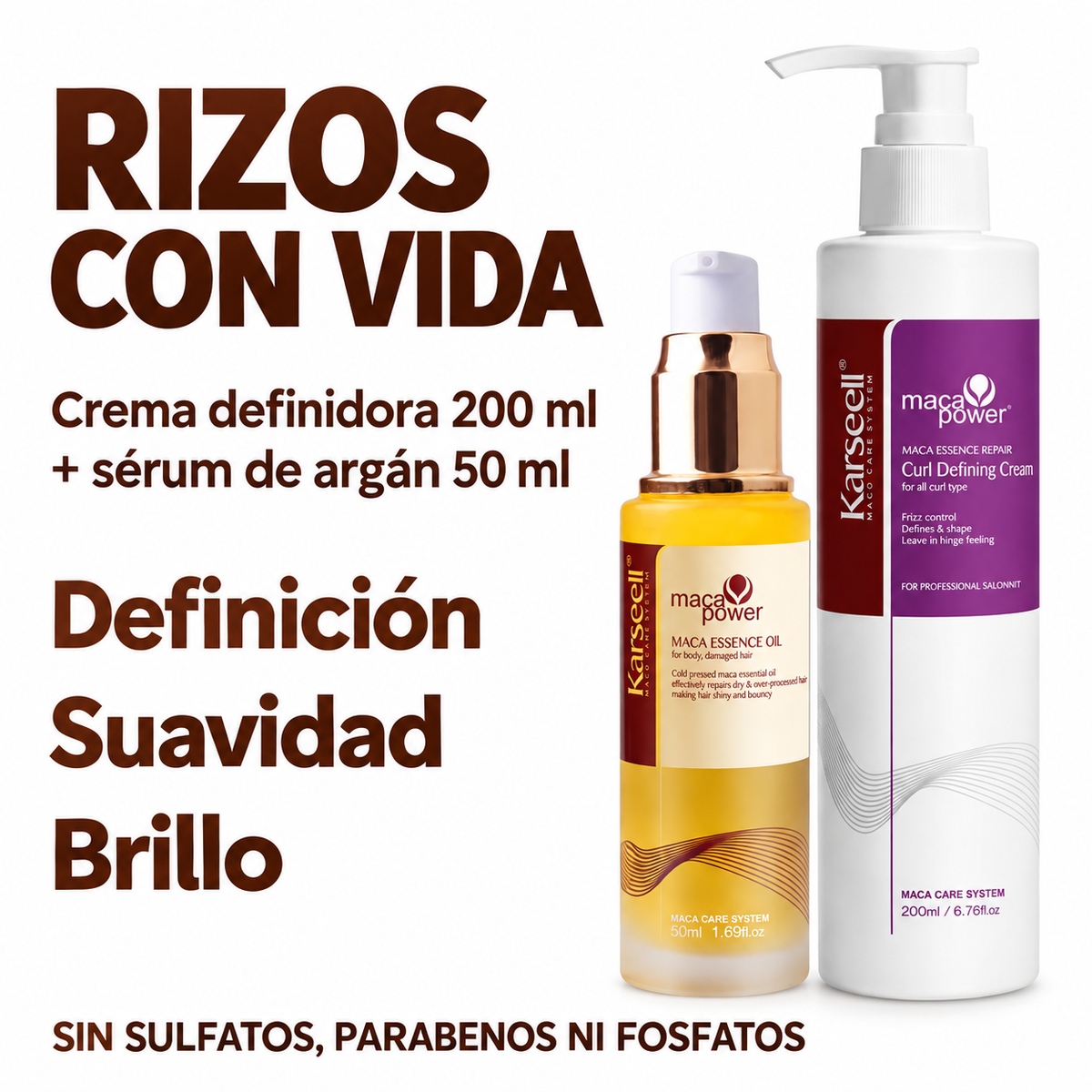 Pack Crema Definidora de Rizos 200 ml + Aceite de Argán 50 ml