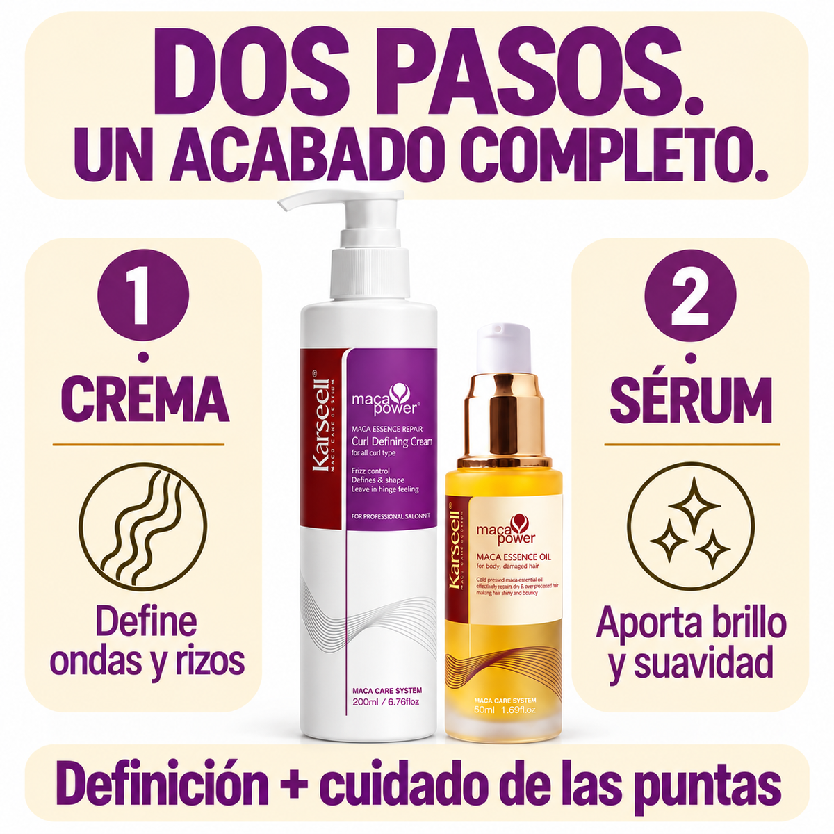 Pack Crema Definidora de Rizos 200 ml + Aceite de Argán 50 ml