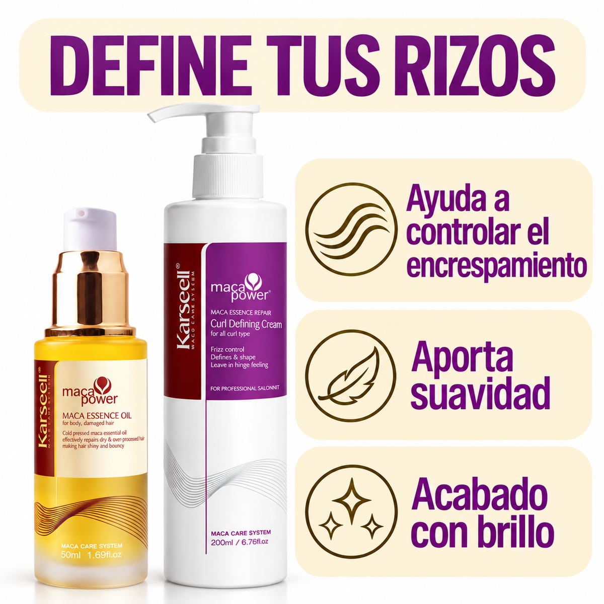 Pack Crema Definidora de Rizos 200 ml + Aceite de Argán 50 ml