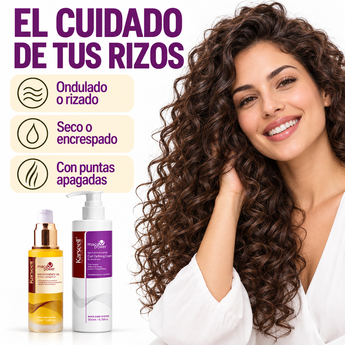 Pack Crema Definidora de Rizos 200 ml + Aceite de Argán 50 ml