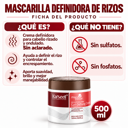 Mascarilla Capilar Definidora de Rizos 500 ml