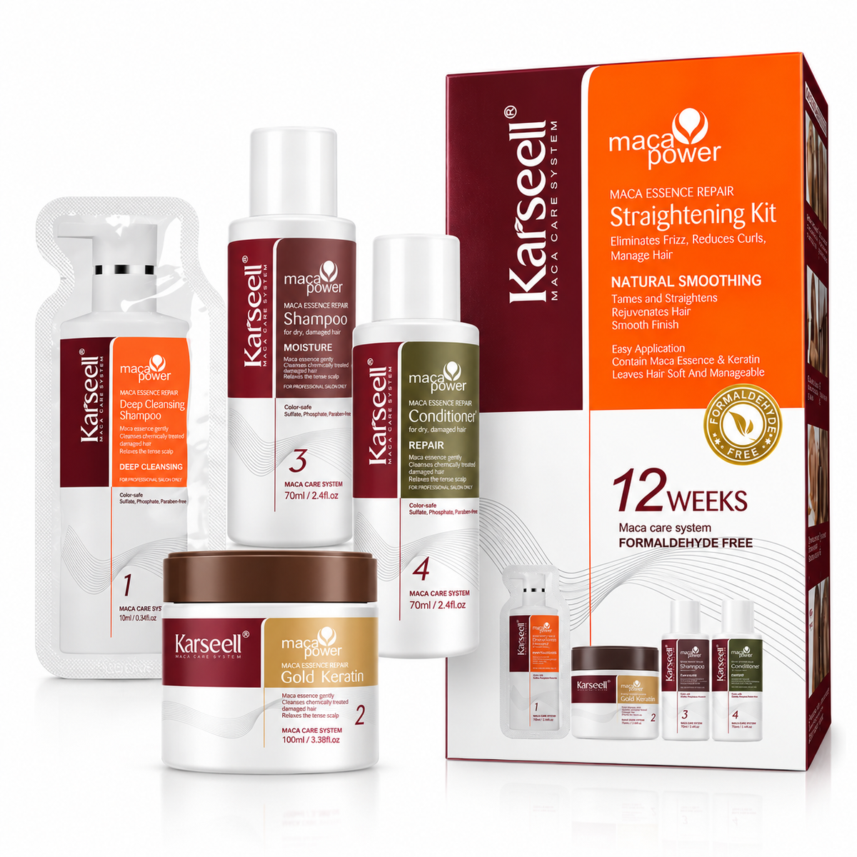 Kit de Alisado Profesional con Queratina – Hasta 12 Semanas
