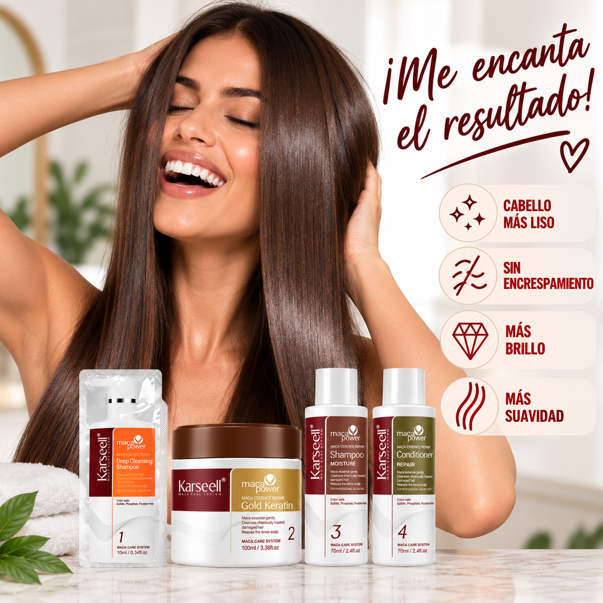 Kit de Alisado Profesional con Queratina – Hasta 12 Semanas