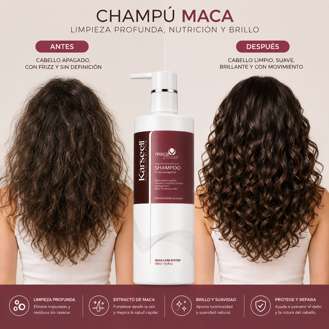 Champú Hidratante Profesional Maca Essence 500ml