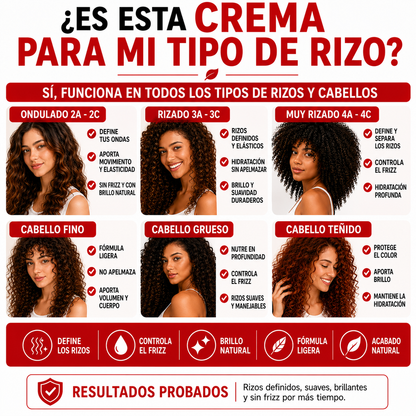 Crema Definidora de Rizos, Hidratante, Fijación Flexible 500ml