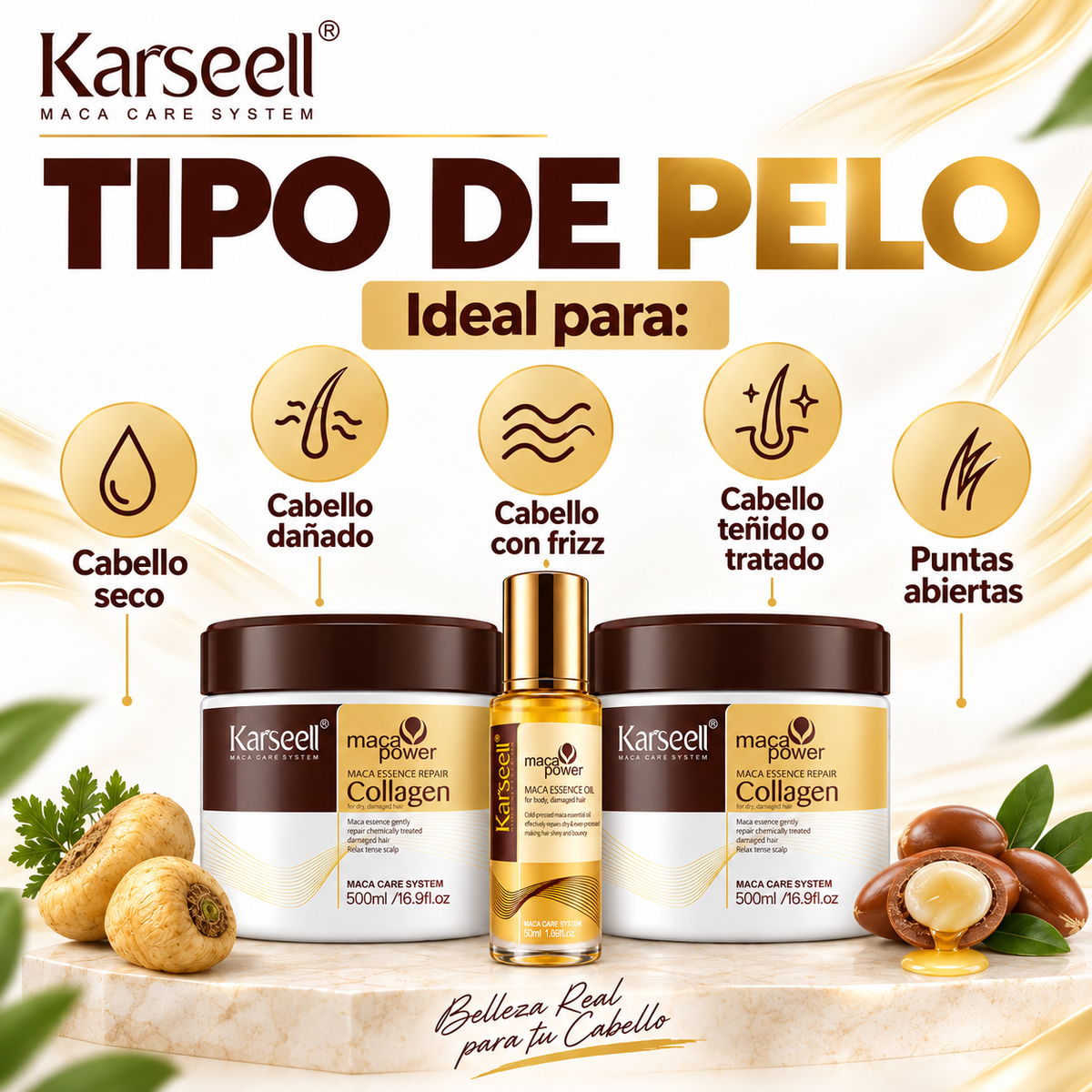 Pack 2 Mascarillas de Colágeno 500 ml + 1 Sérum de Aceite de Argán 50 ml