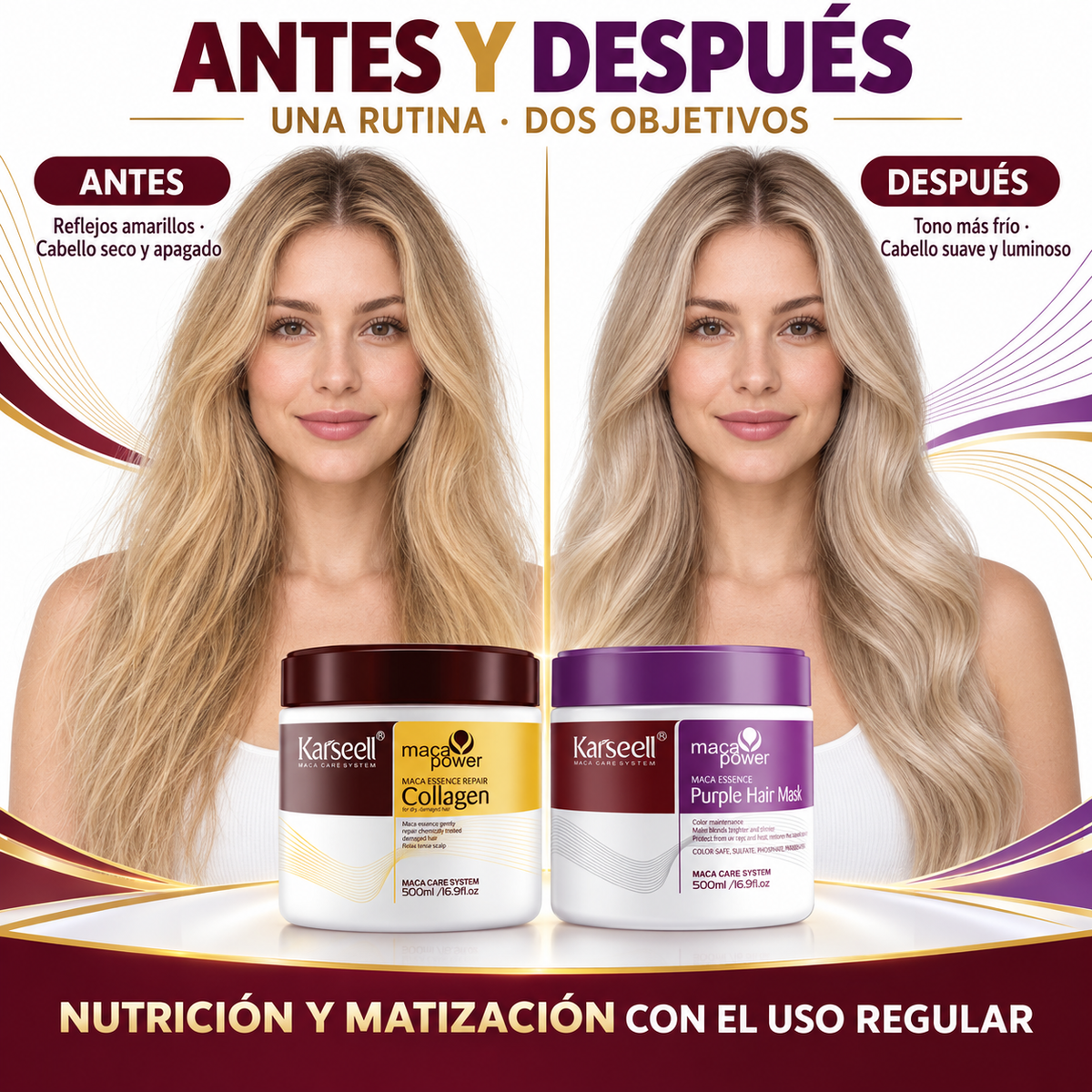 Pack Mascarilla de Colágeno  500 ml + Mascarilla de Violeta 500 ml