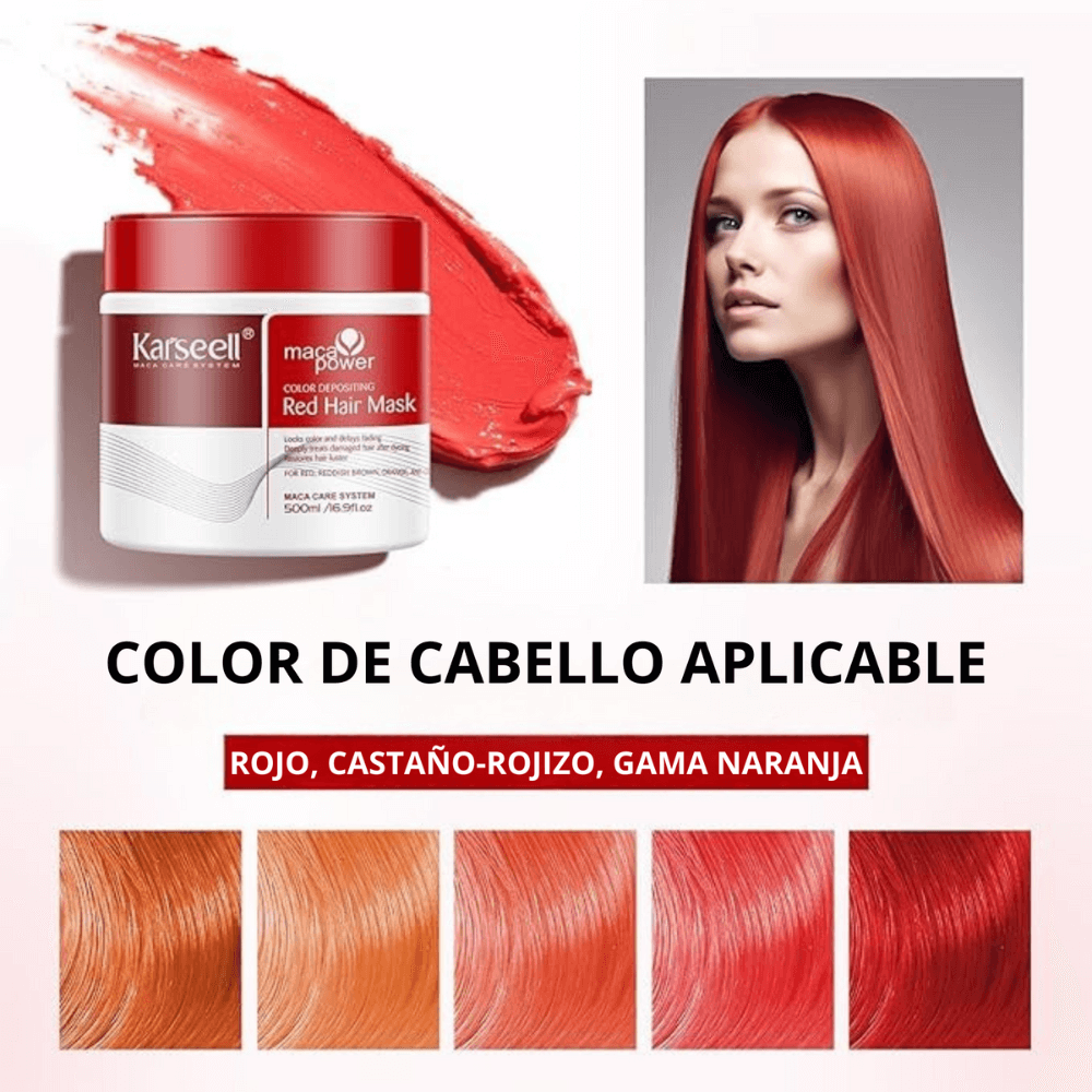 Mascarilla capilar pigmentante roja [500ml]