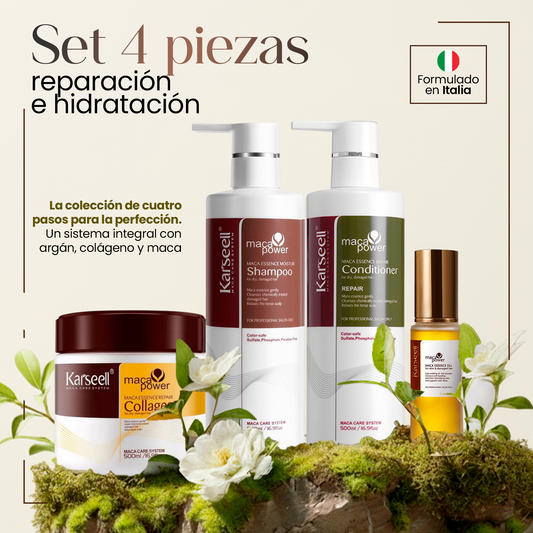 Paket Kollagen-Haarmaske + Shampoo + Acondicioner 500ml