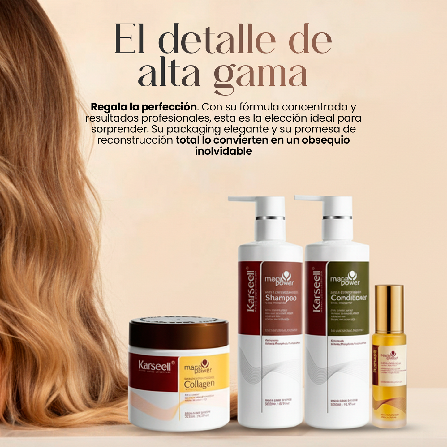 Pack mascarilla capilar colágeno + champú + acondicionador 500ml