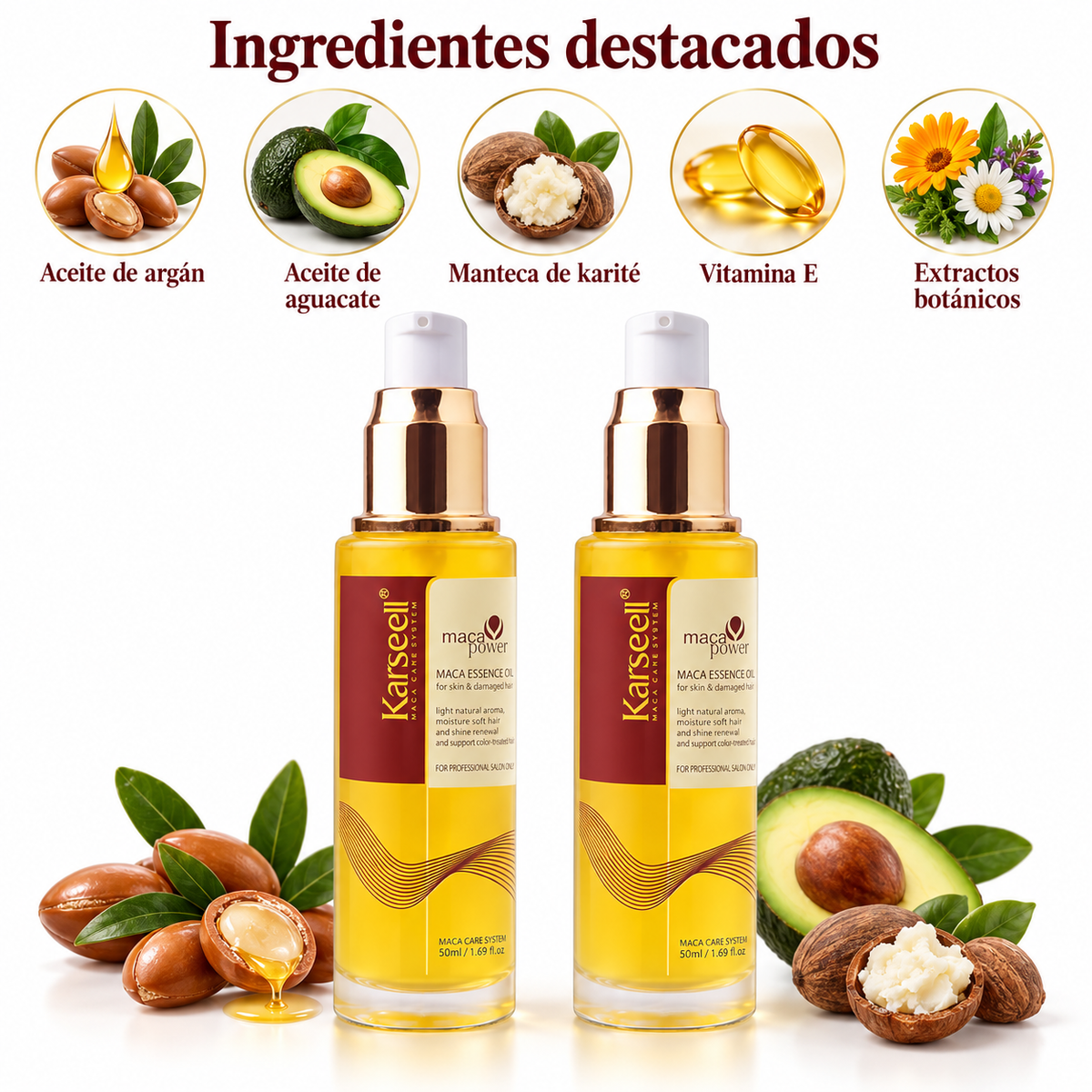 Pack 2 Sérums Capilares de Aceite de Argán 50 ml (2 × 50 ml)